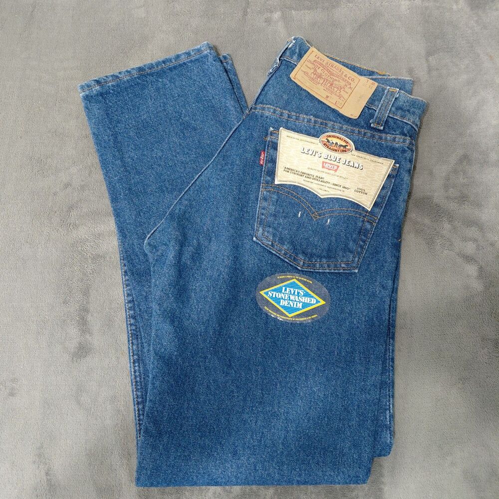 VTG NWT LEVIS 505 Jeans Men 31x30 Blue Stone Wash Denim 80s Made USA Deadstock
